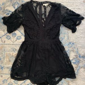 Black romper - beautiful lace detailing